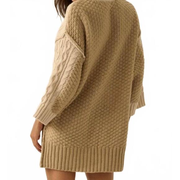 NEW PROMESA honey sweater mini dress in cream - Picture 3 of 5